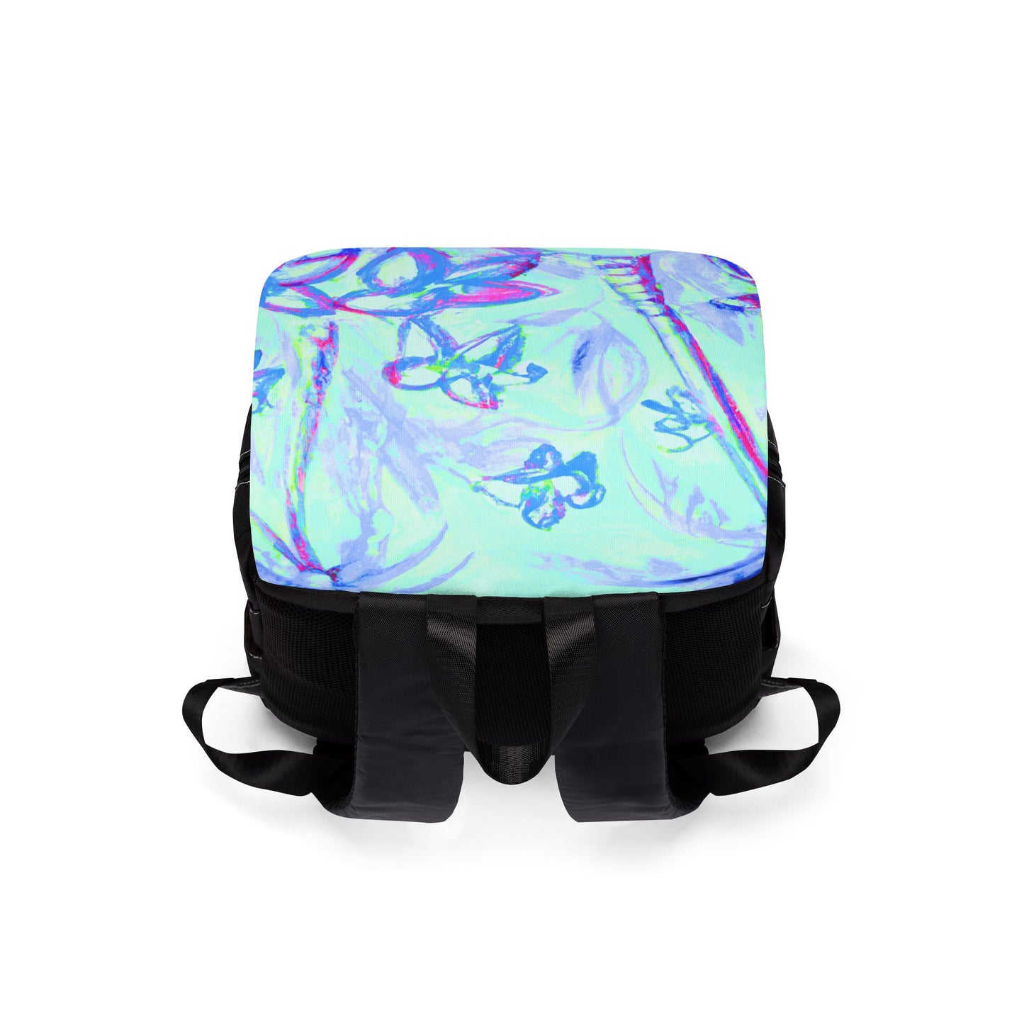 Tropical Doodles/Blue Casual Backpack - Perfect for Everyday Adventures
