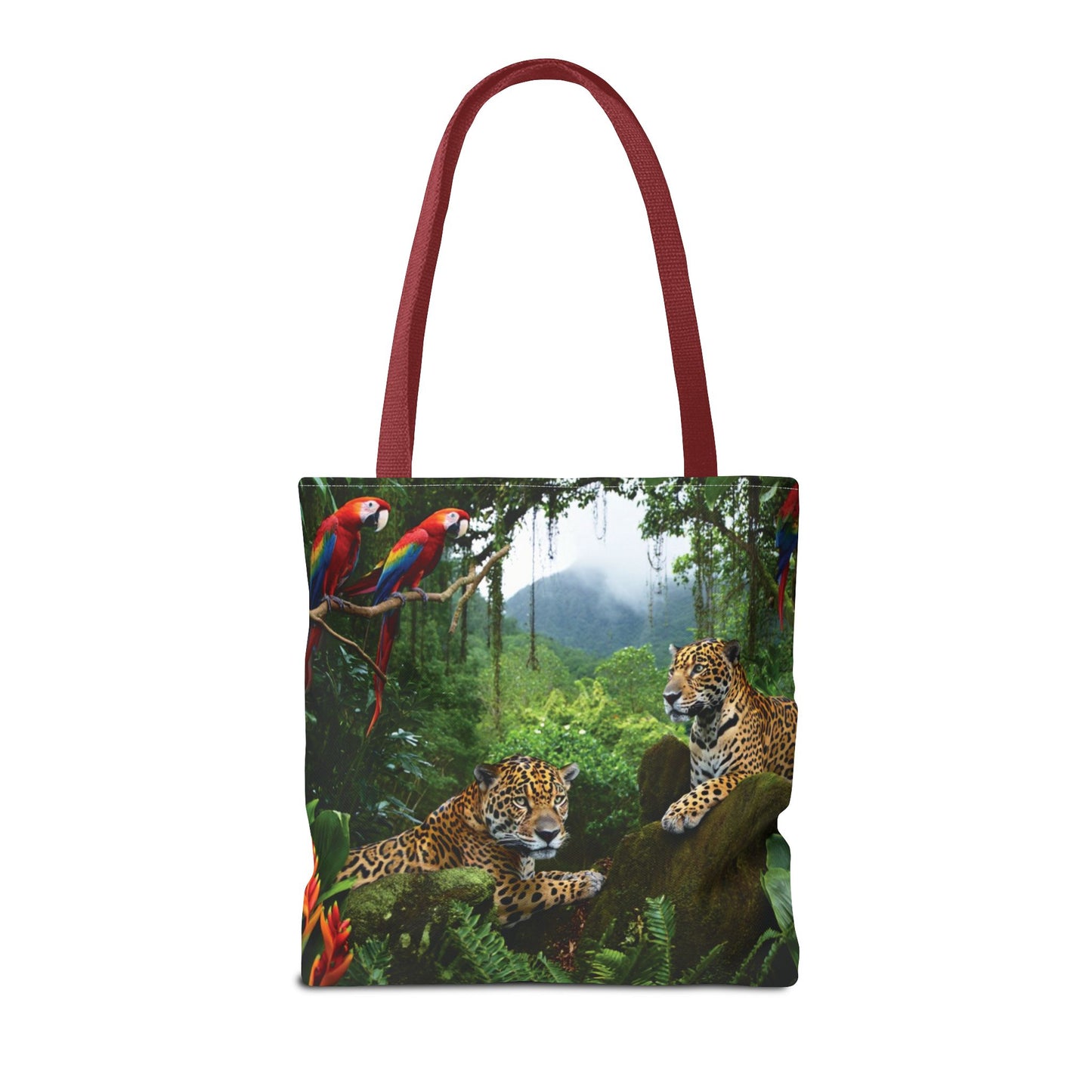 Jaguars and Parrots Tote Bag - 3 Sizes