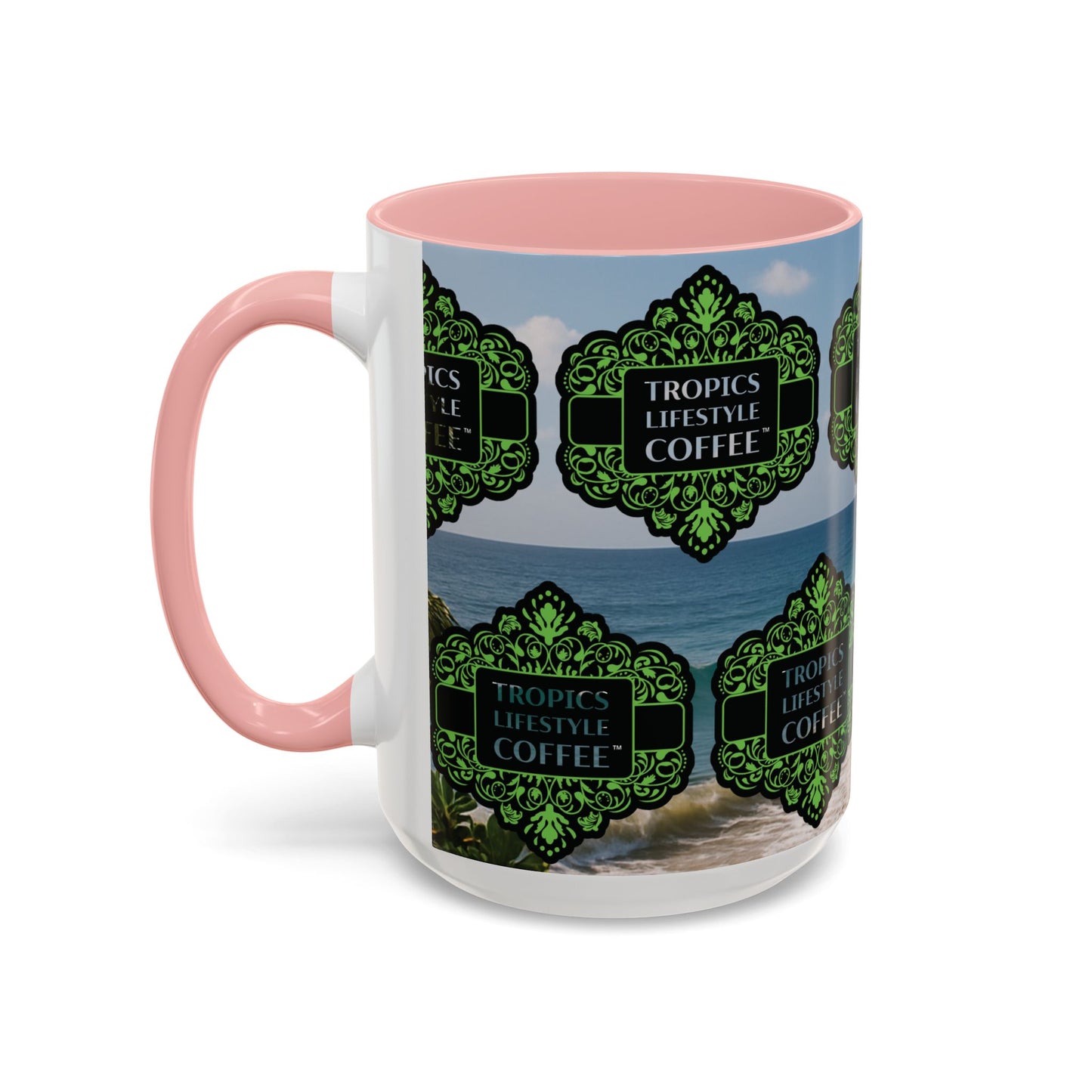 Accent Coffee Mug (11, 15oz), 8 Colors - Tropics Lifestyle Coffee, Meet You There