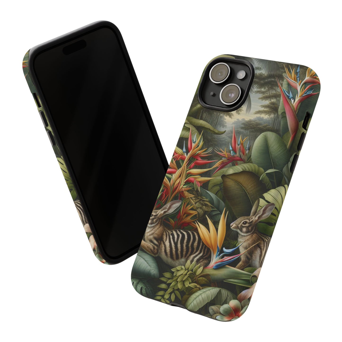 Rainforest Rabbit Outing Phone Case - Tough Cases with Summer Vibe