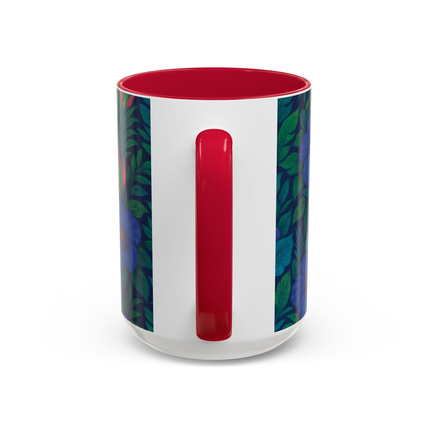 Vibrant Floral Coffee Mug - 11oz & 15oz / Midnight Flower Coral