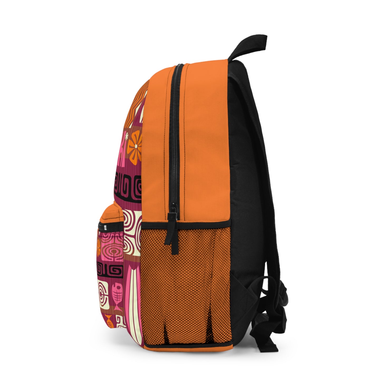 Tropical Backpack  / Tiki Poster Pink/Orange