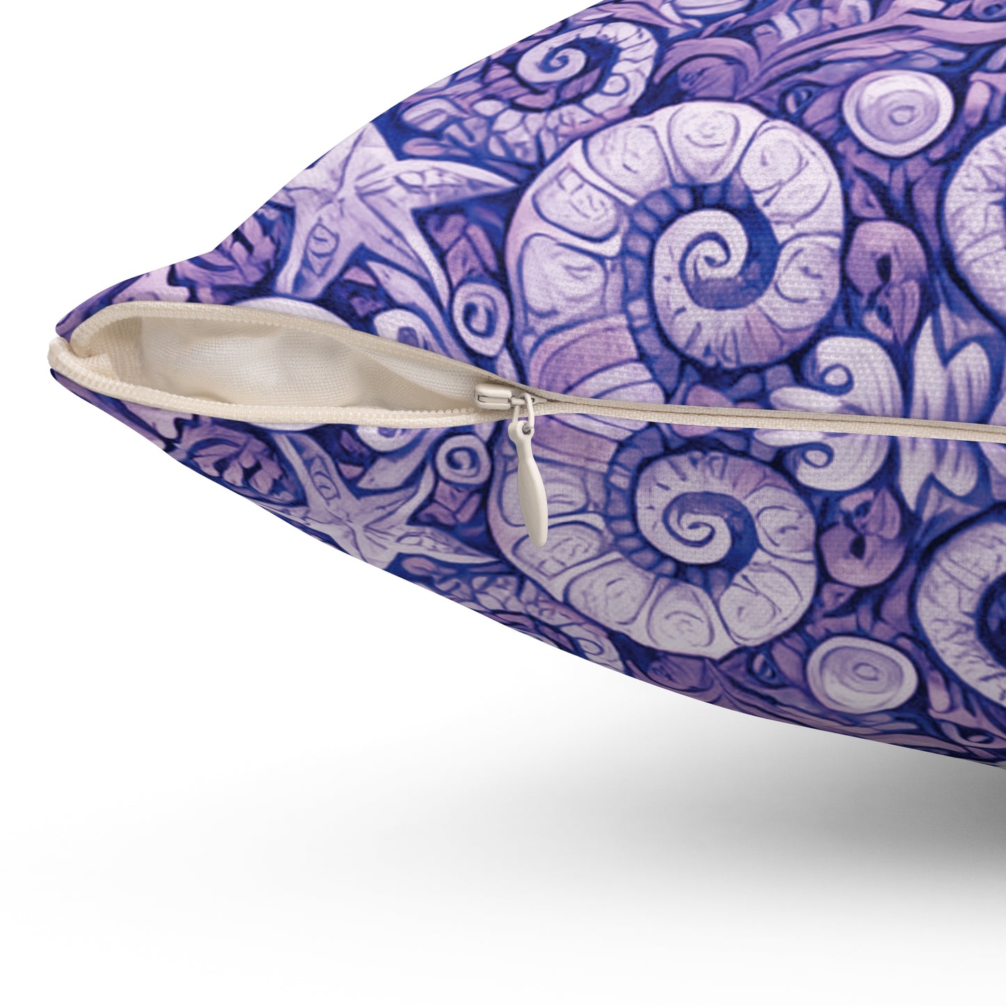 Decorative Pillow - Accent Cushion, 4 Sizes / Seahorse Trio, Amethyst