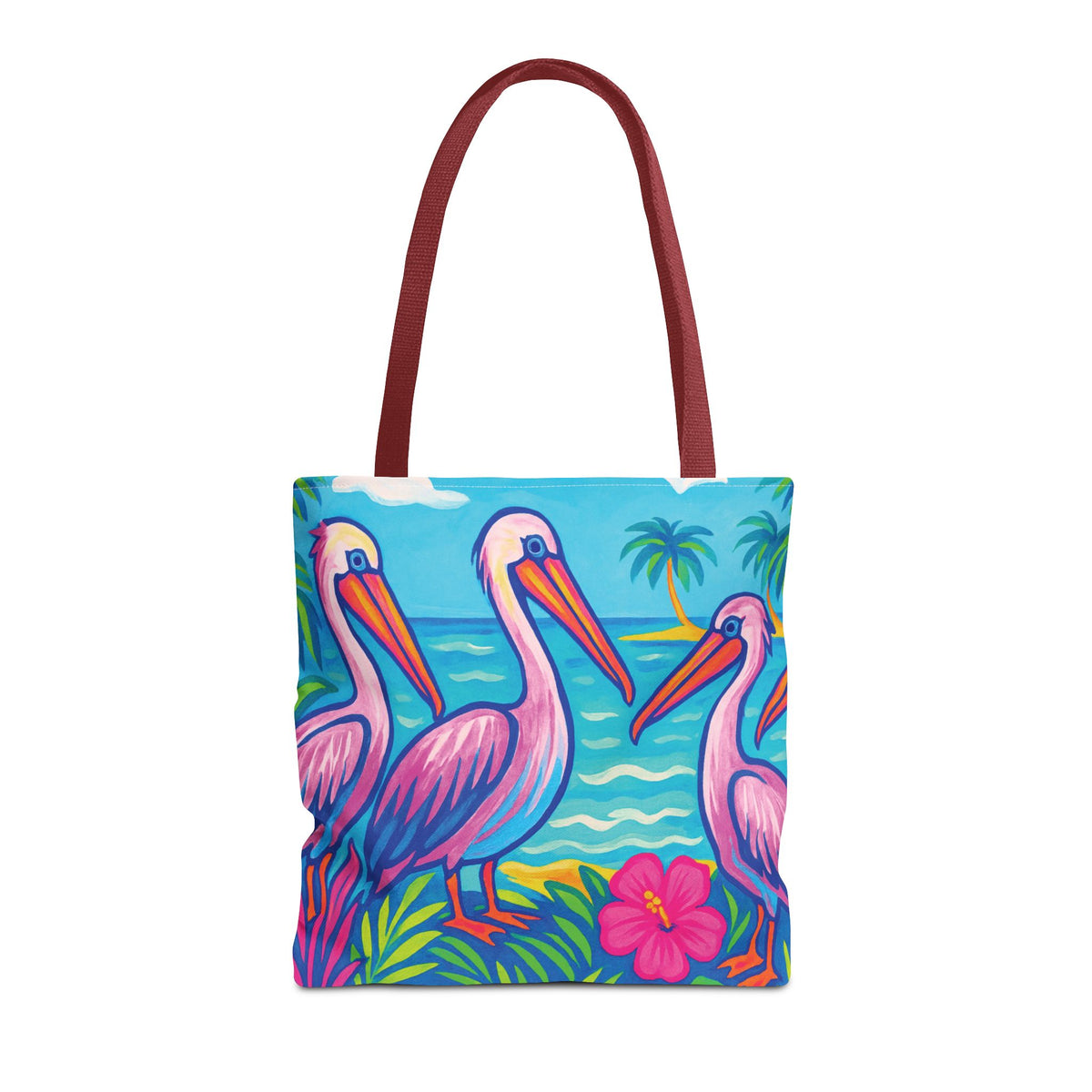 Beach Pelican Party Tote Bag - 3 Sizes