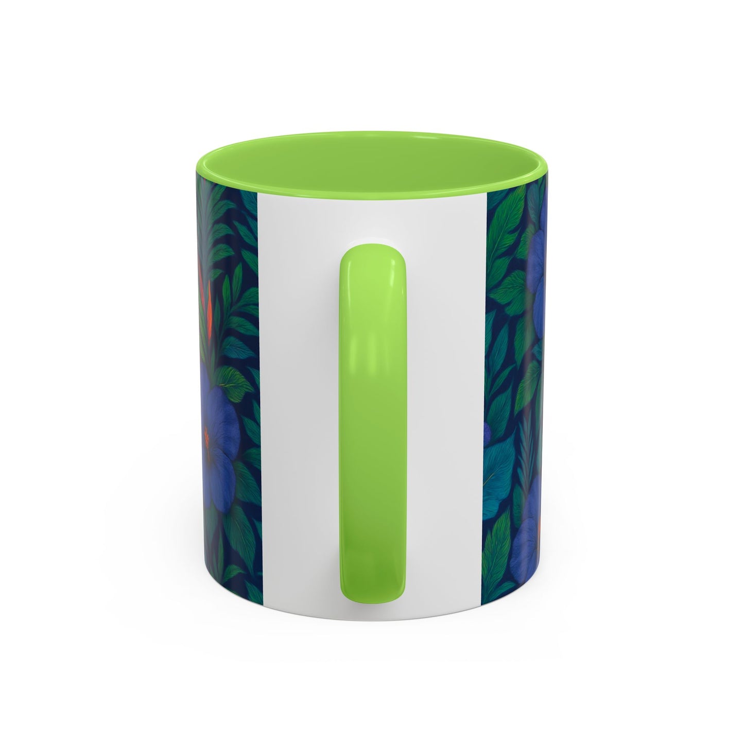 Vibrant Floral Coffee Mug - 11oz & 15oz / Midnight Flower Coral