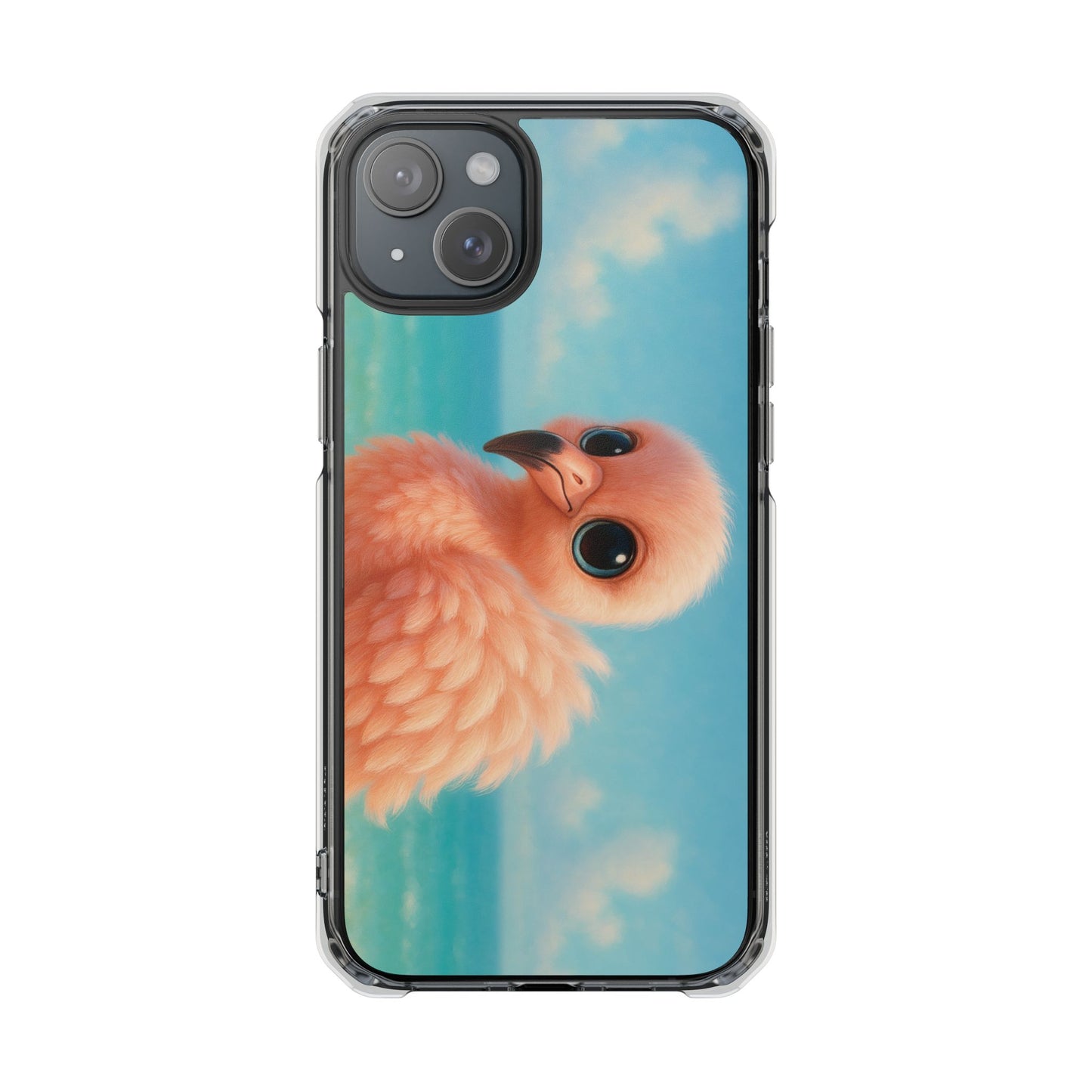 Baby Flamingo Magnetic Clear Phone Case, Many Models