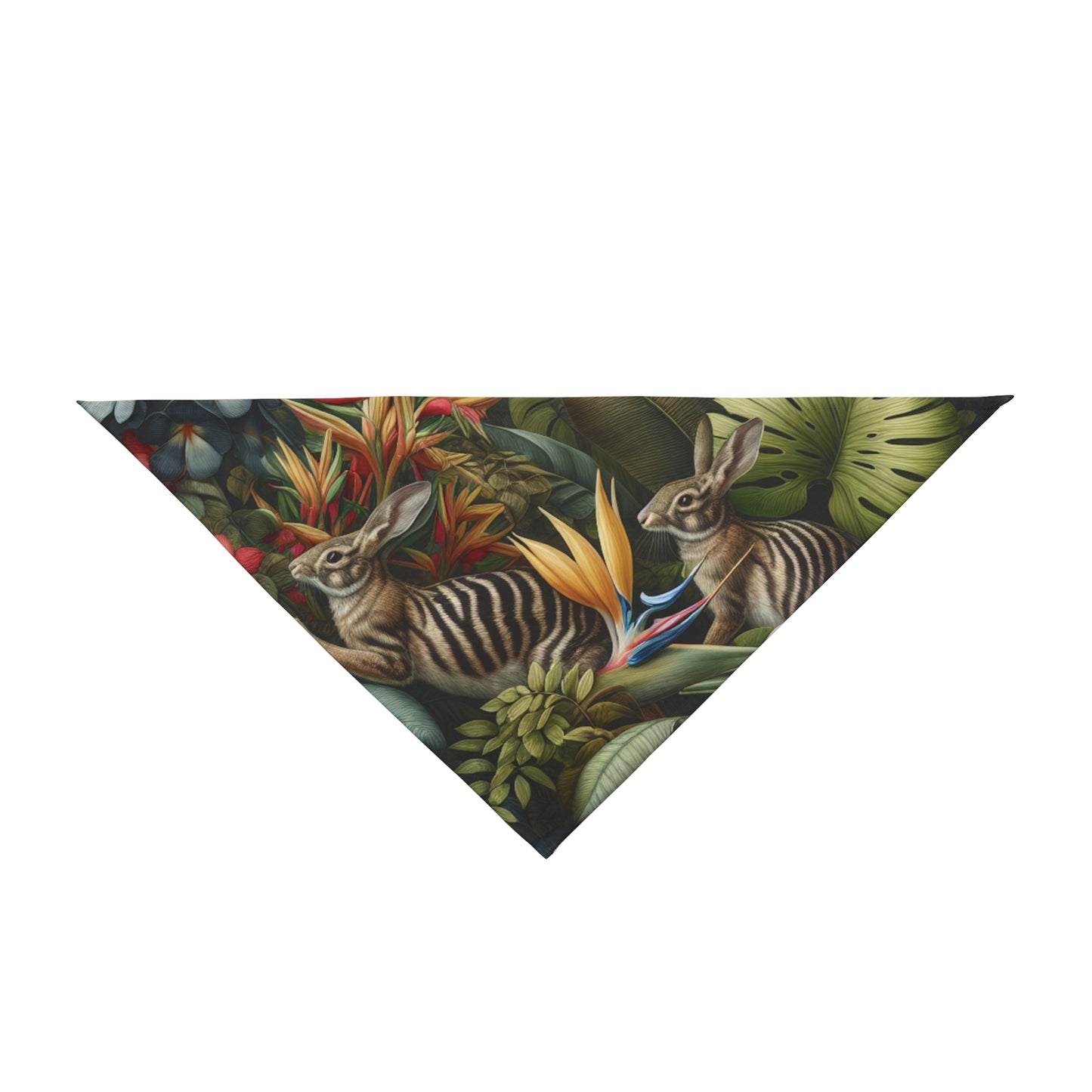 Rainforest Rabbit Outing Pet Bandana, 2 Sizes - Stylish accessory for dogs & cats