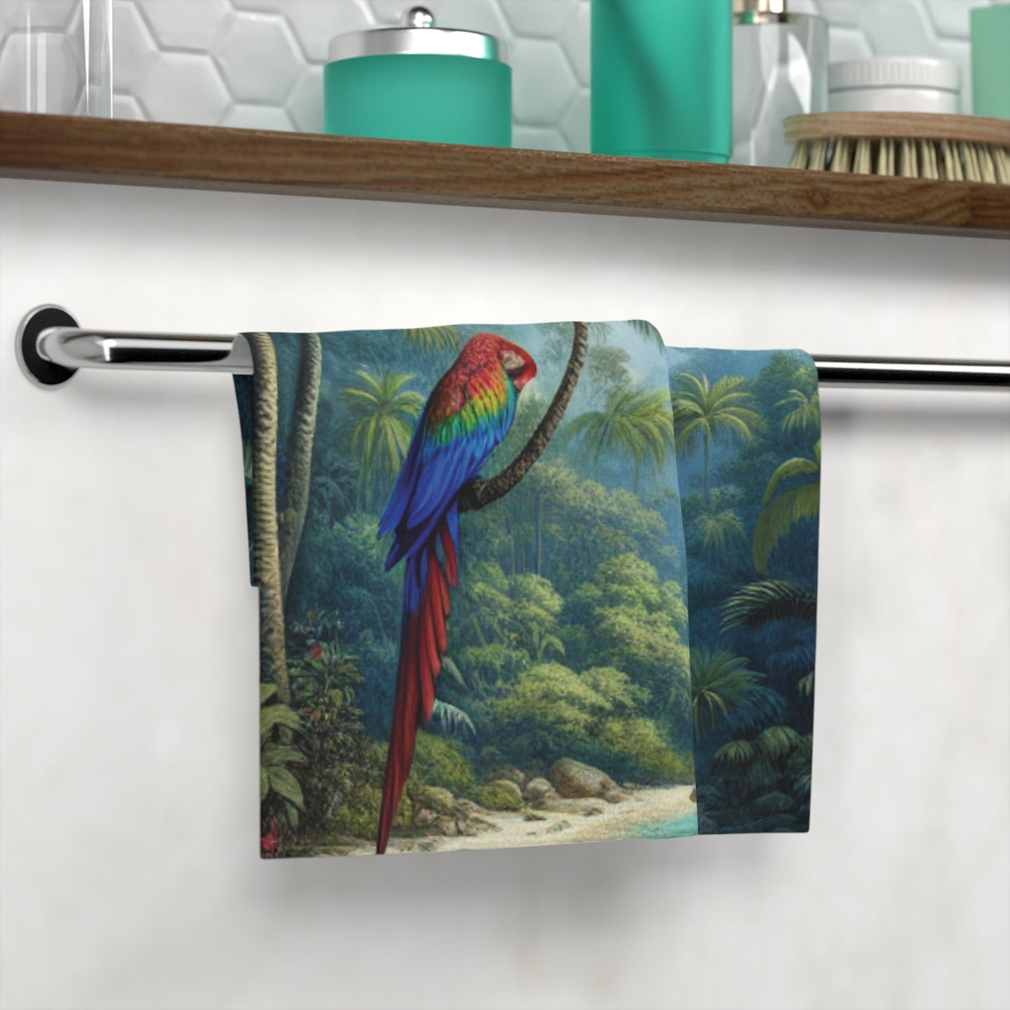 Face Towel -  Sleeping Beauty Parrot