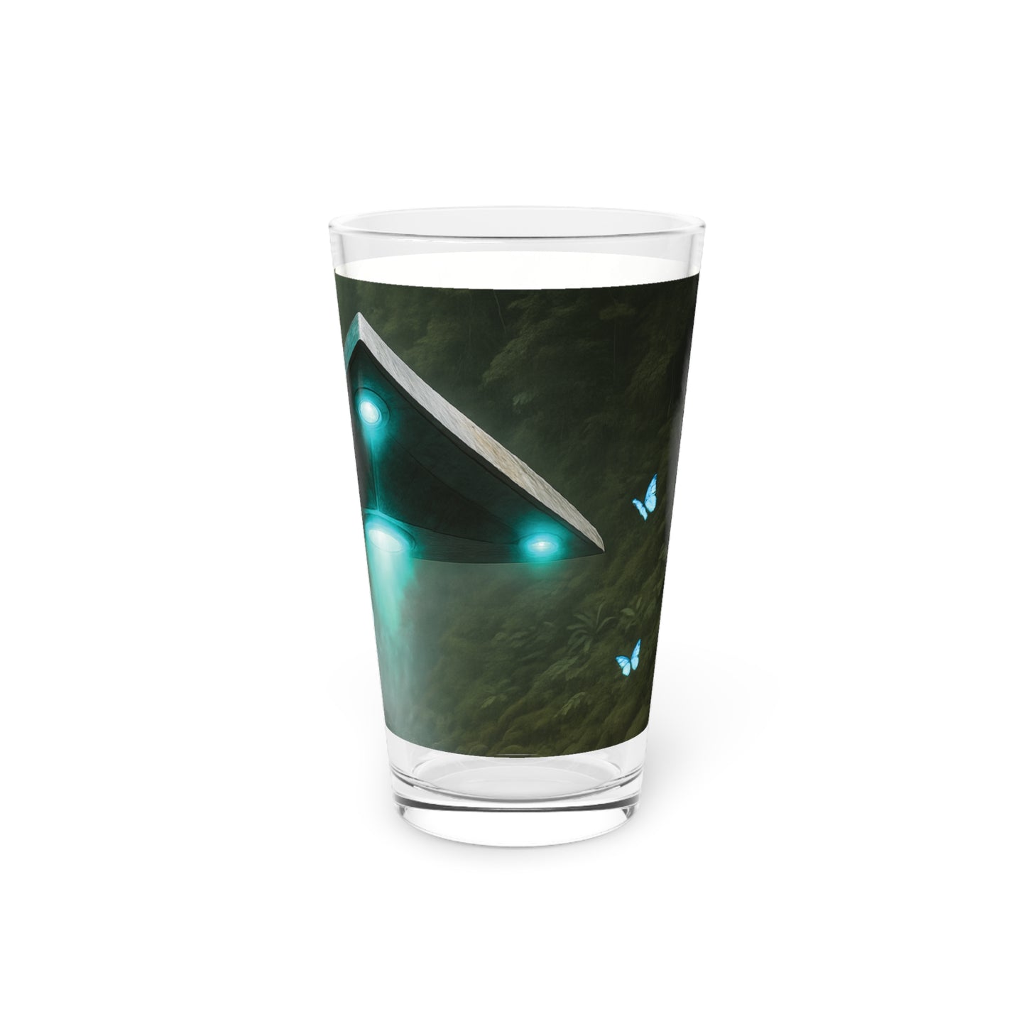 Pint Glass, 16oz - UFO and Waterfall
