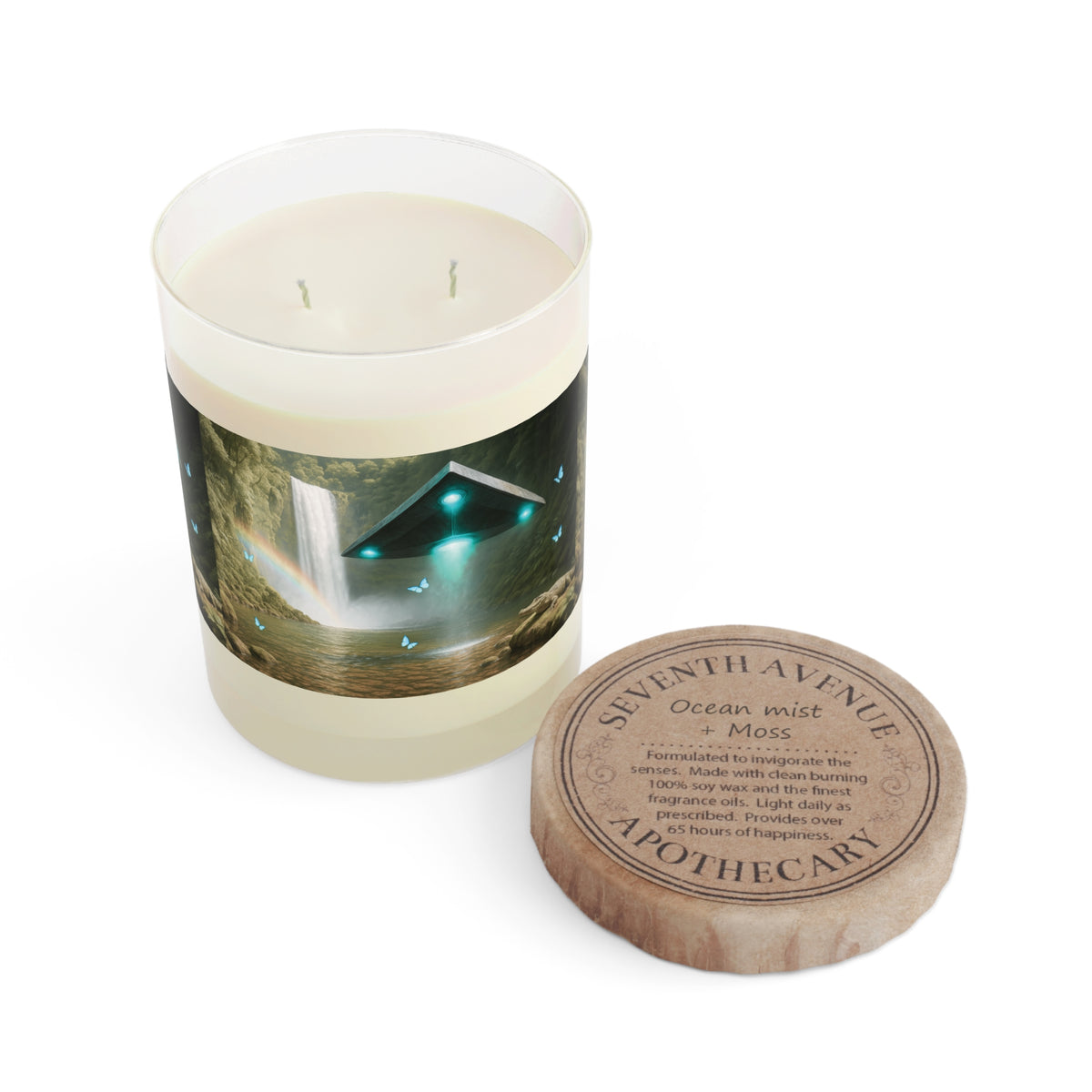UFO & Waterfall, 11 oz Soy Candle, 3 scents