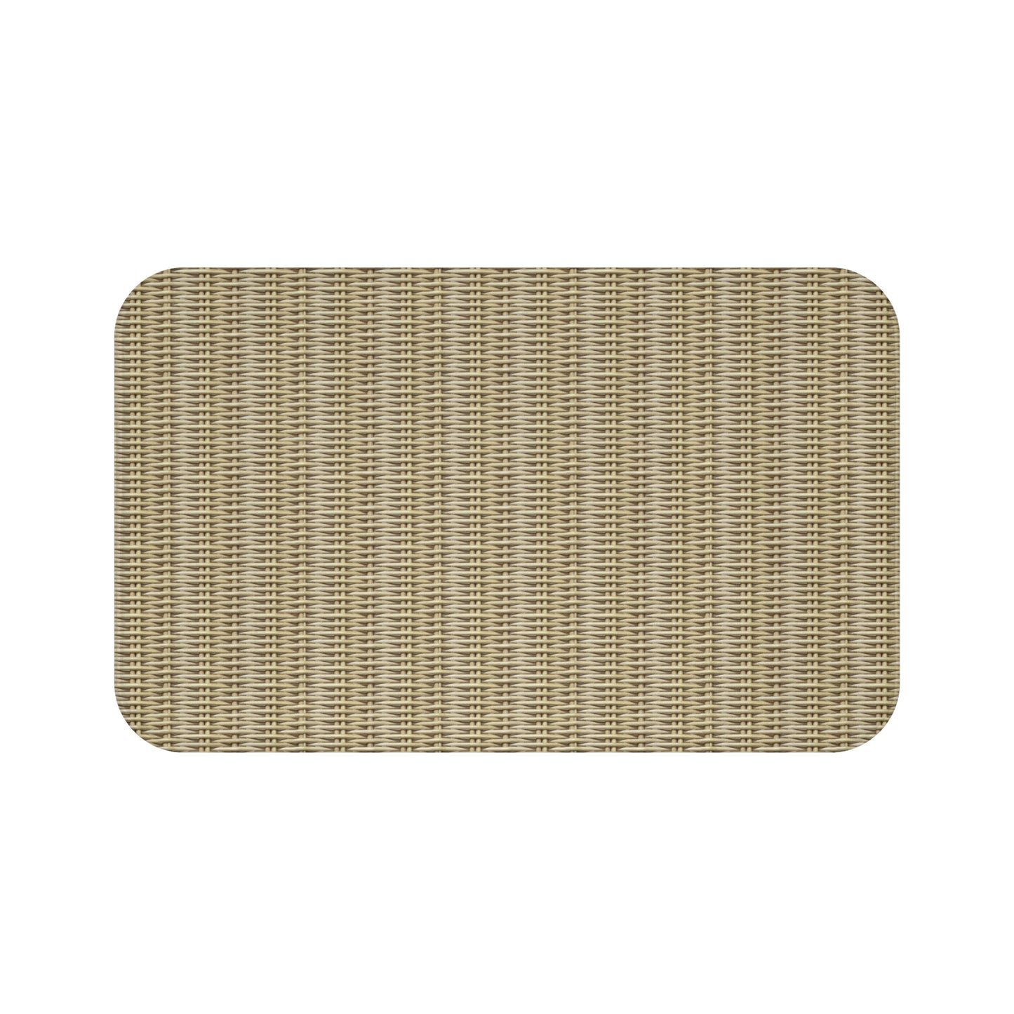 Flat Wicker Beach Weave Bath Mat, 2 Sizes - Tropical Vibes for Home Decor
