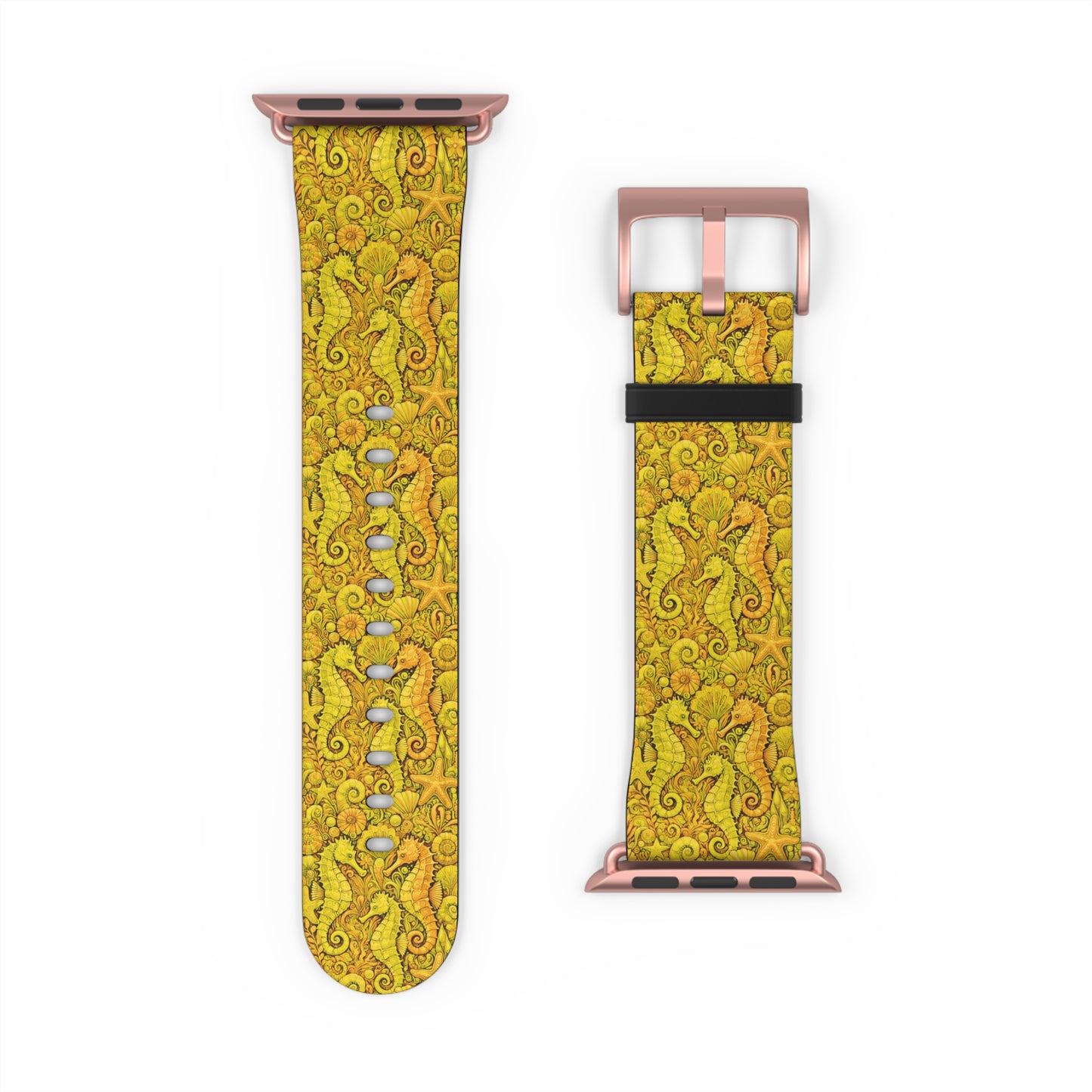 Apple Watch Band - Tropical Seahorse Trio, Yellow