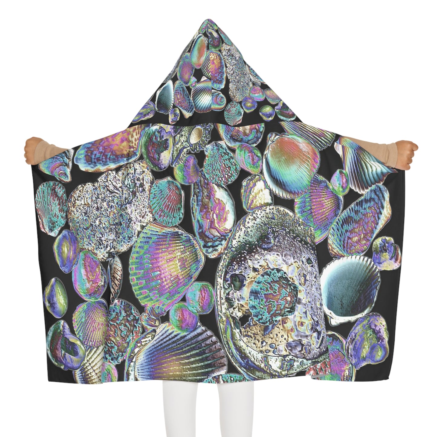 Tropical Kids Hooded Towel - Fun Coastal Design for Beach & Bath / Heatwave Shell Collection