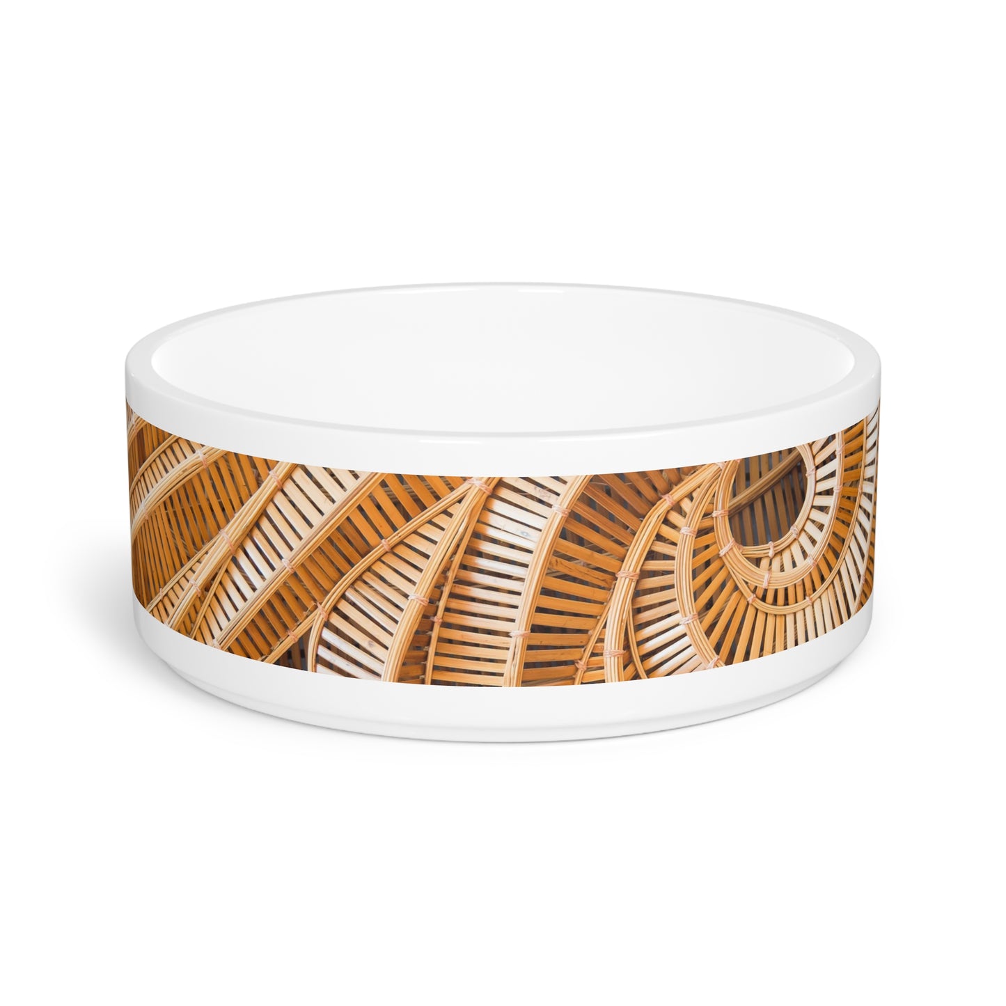 Pet Bowl, Natural Bamboo Spiral