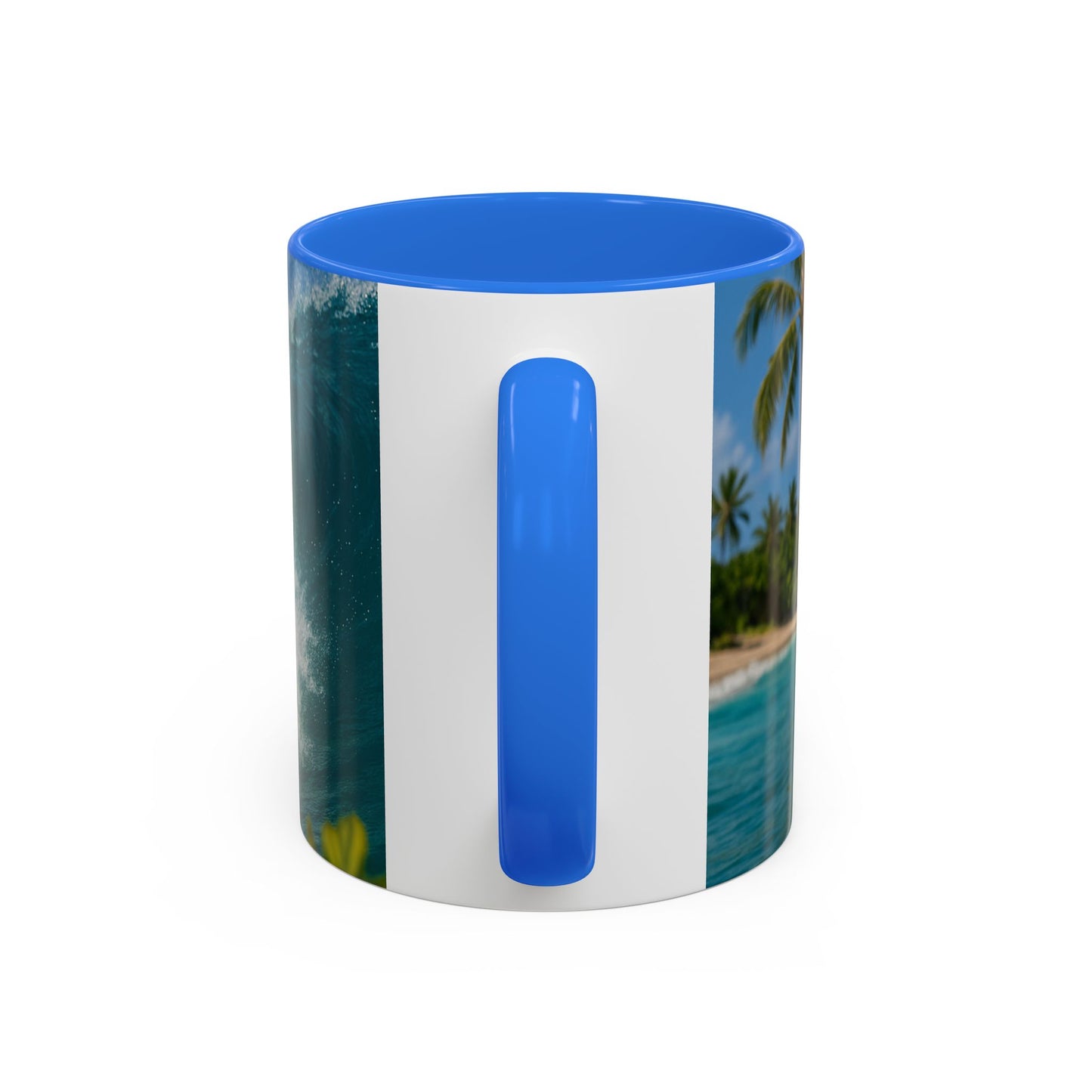 Vibrant Beach Coffee Mug - 11oz & 15oz / Puppy Ariel the Dog Surfer