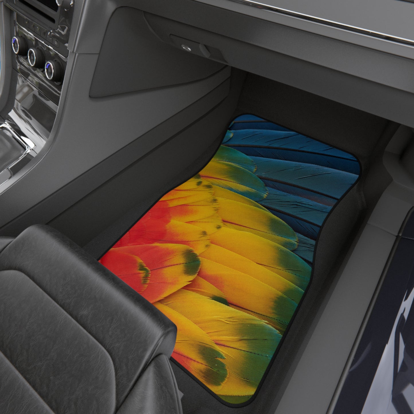 Tropical Macaw Feathers Front Car Mats - SET of 2