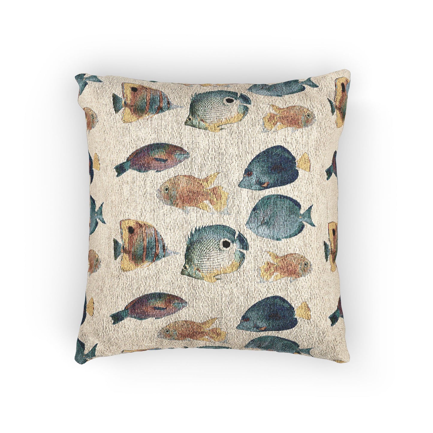 Woven Pillow, 17"W x 18"L ~ School of Fish