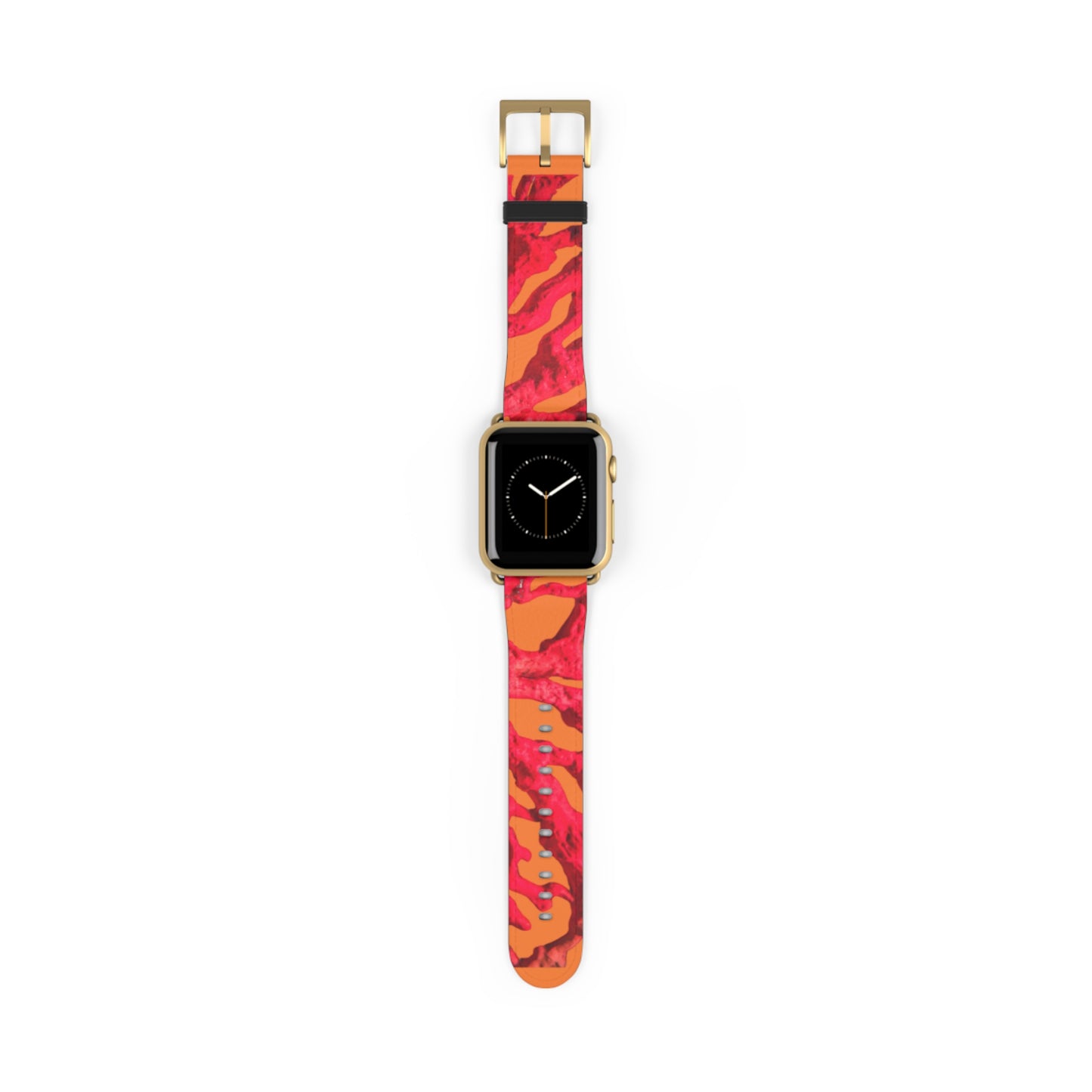 Apple Watch Band - Red Coral, crusta orange background