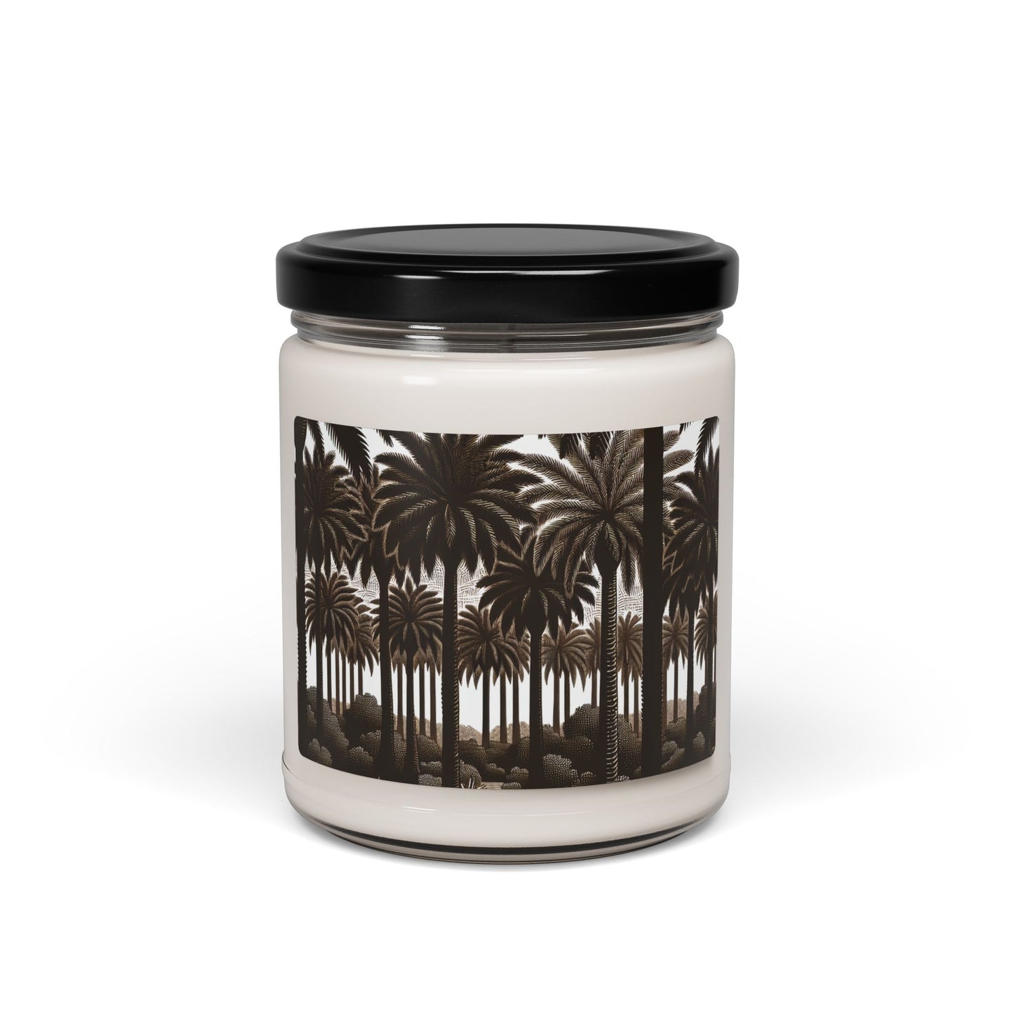 Scented Soy Candle, 9oz, Woodcut Palm Grove