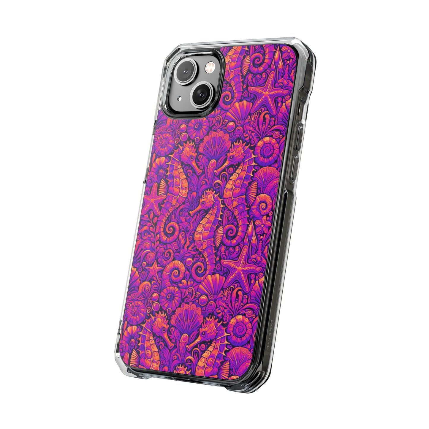 Seahorses/Heatwave Magnetic Clear Phone Case, Many Models