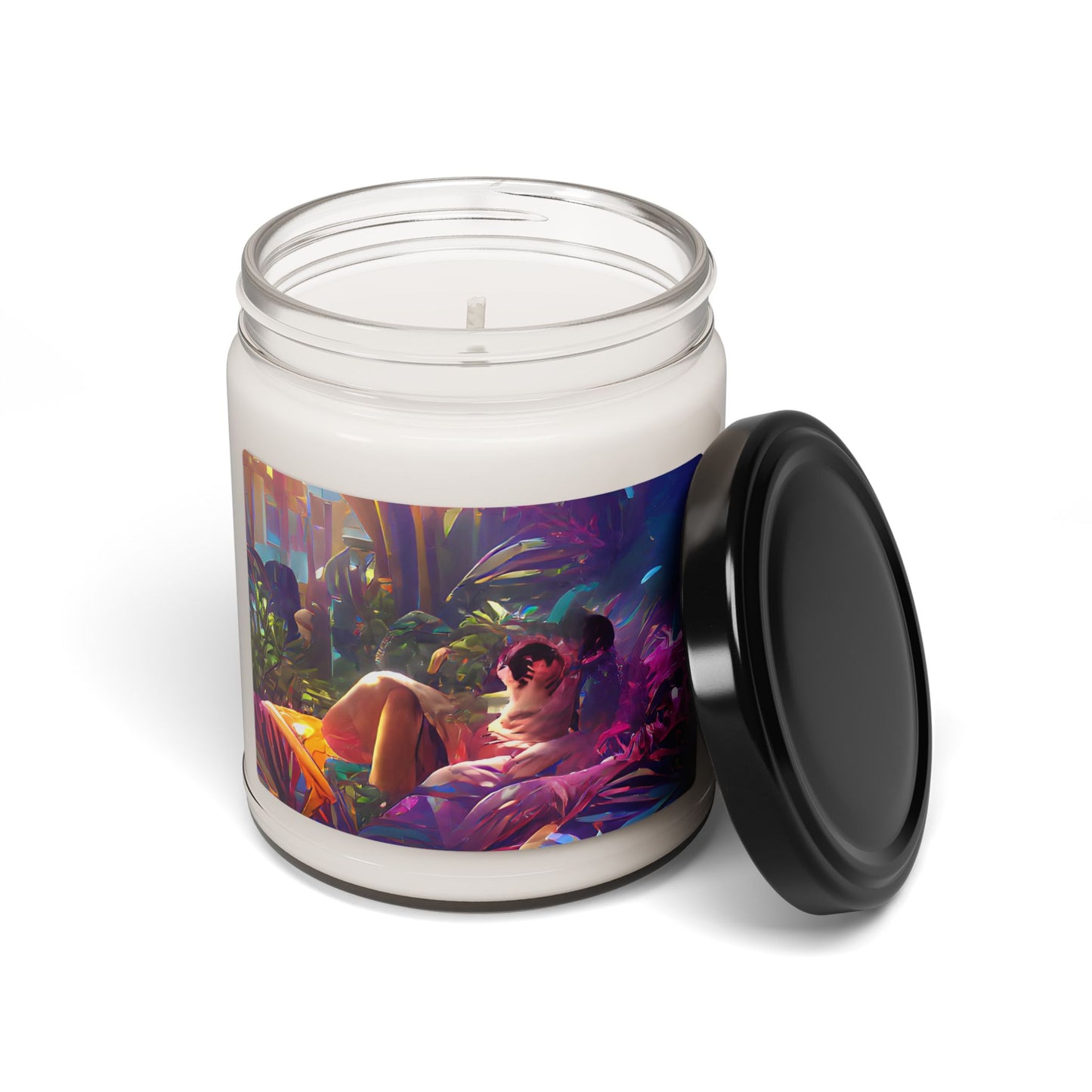 Scented Soy Candle, 9oz, Midnight Kiss in Tropical Garden