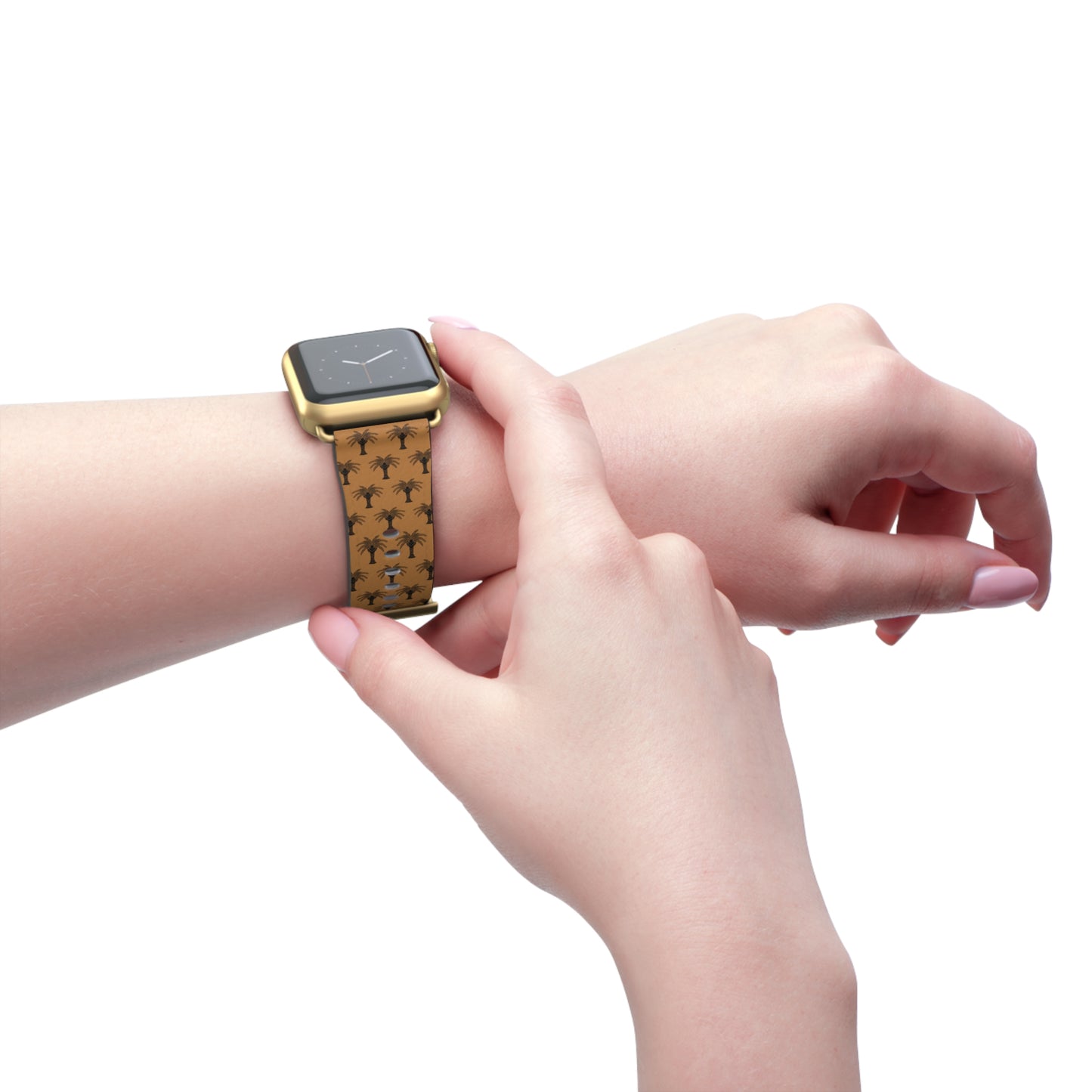 Apple Watch Band - Art Deco Palm, Repeat Lt. Brown