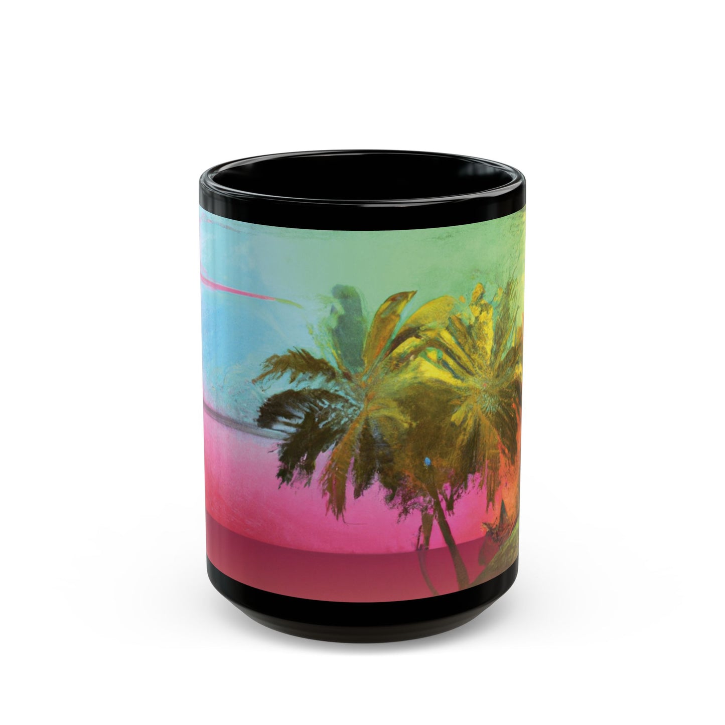 Black Coffee Mug - Ombre Beach