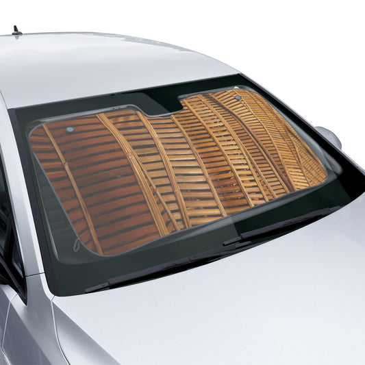 Tropical Car Sun Shades / Natural Bamboo Flow