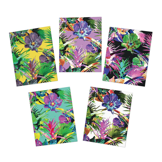 Tropical Multi-Design Greeting Cards | 5-Pack for All Occasions / Plant-Polooza