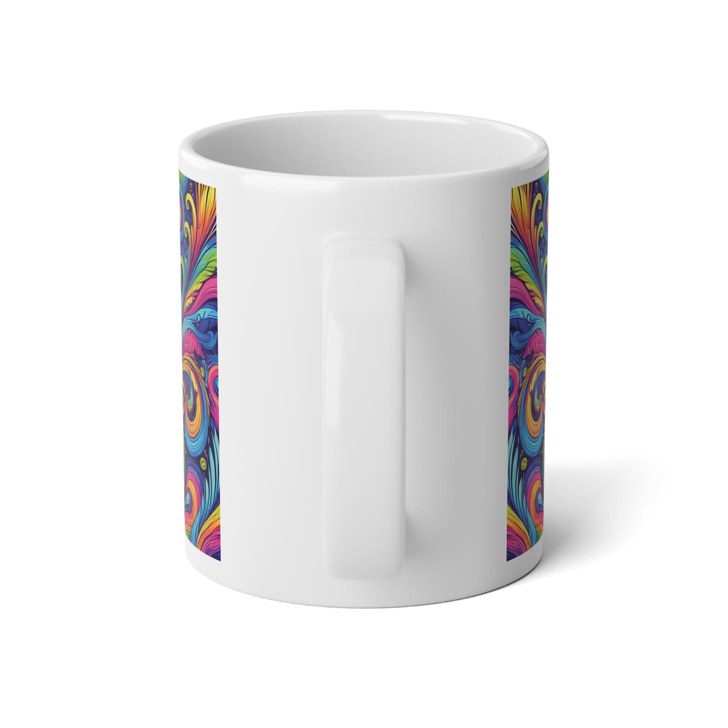 Jumbo Mug, 20oz, Peacock Currents | Tropical Coffee Cup