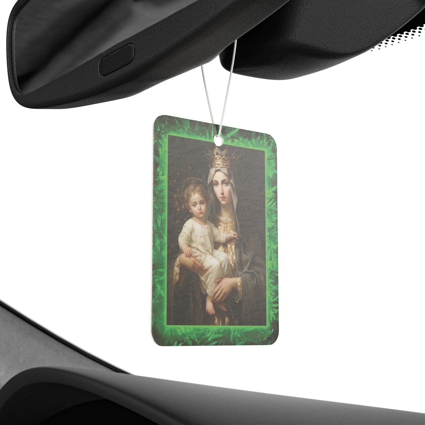 Car Air Freshener - Tropical GLOW Our Lady of Mt. Carmel, Religious