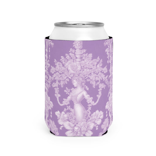 Pearl Lady Toile/Amethyst Can Cooler Sleeve - Perfect for Outdoor Picnics