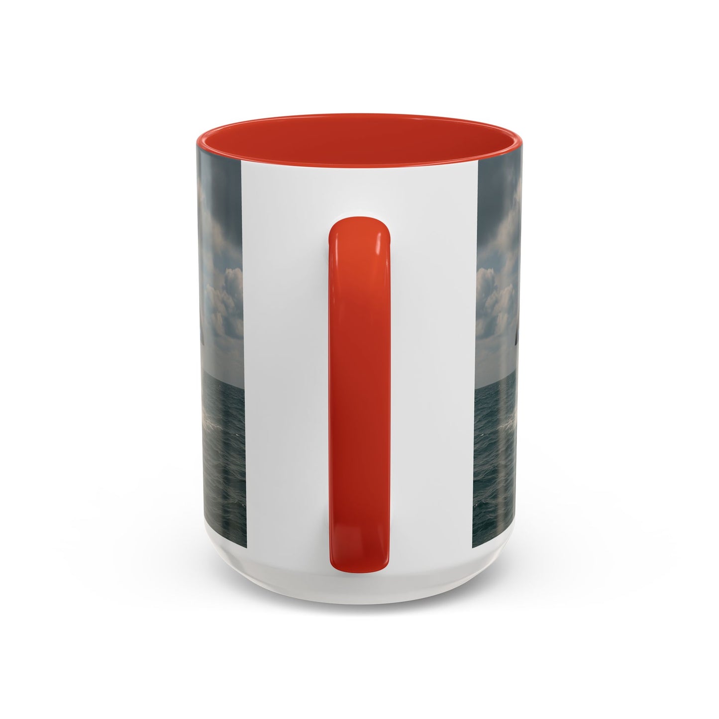 Accent Coffee Mug (11, 15oz), 8 Colors - UFO and Dolphin