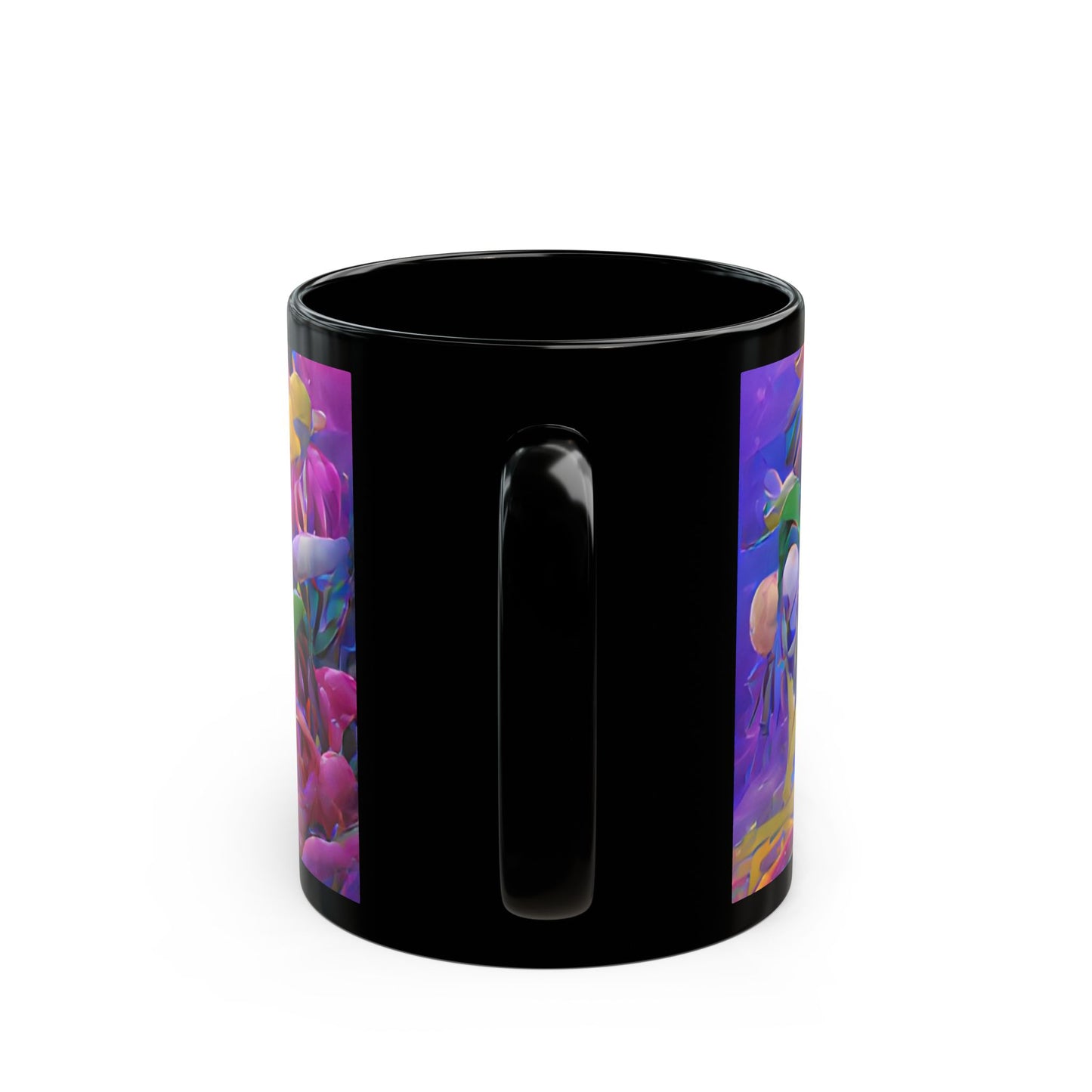 Black Mug (11oz, 15oz), Busy Coral Reef