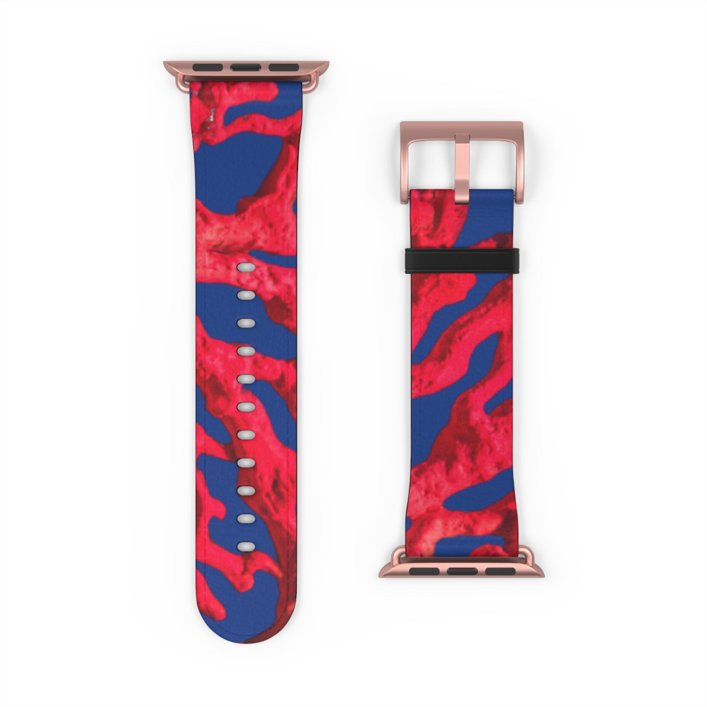 Apple Watch Band - Red Coral, dark blue background