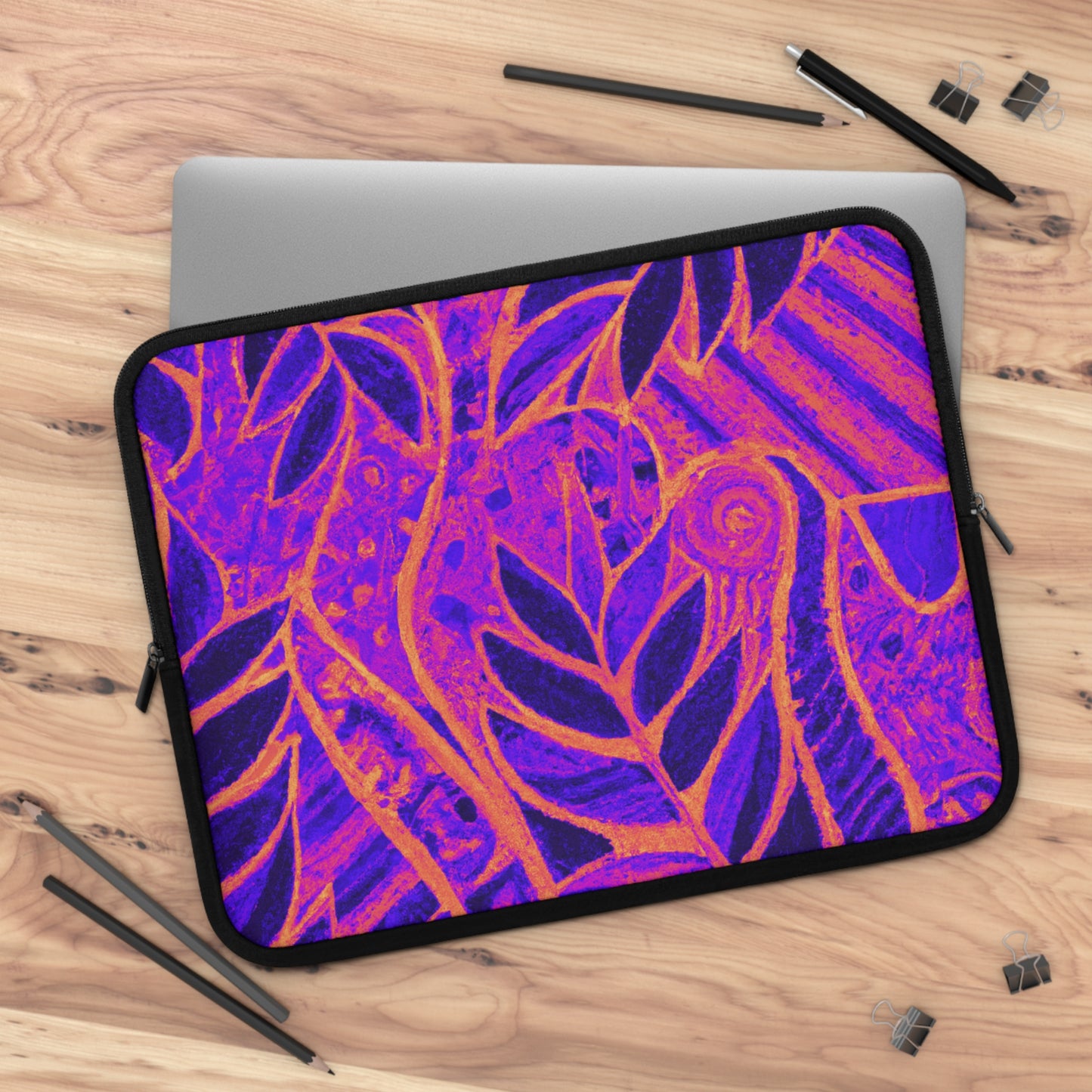 Tropical Laptop Sleeve, 5 Sizes - Perfect for Beach Lovers & Students / Amazon Whimsy, Heatwave