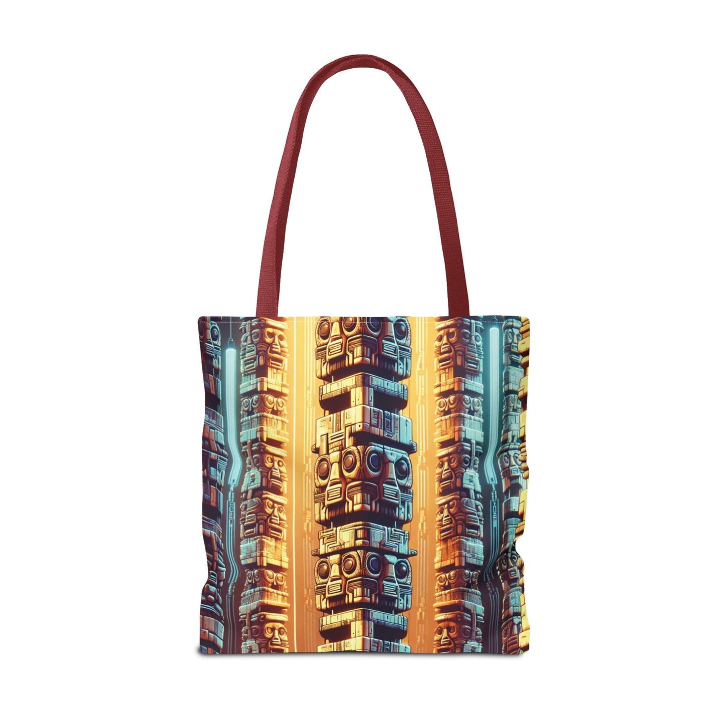 Techno Tiki Totems Tote Bag - 3 Sizes