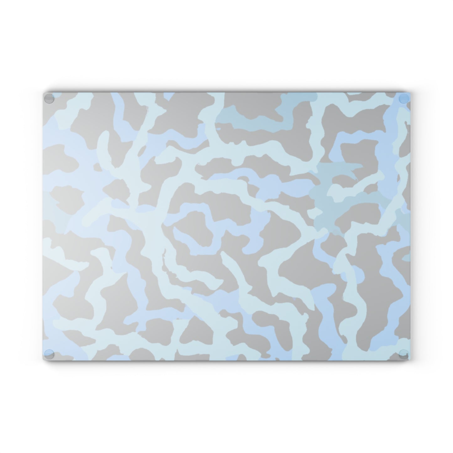 Glass Cutting Board, 2 sizes - Coral Threads/Blue