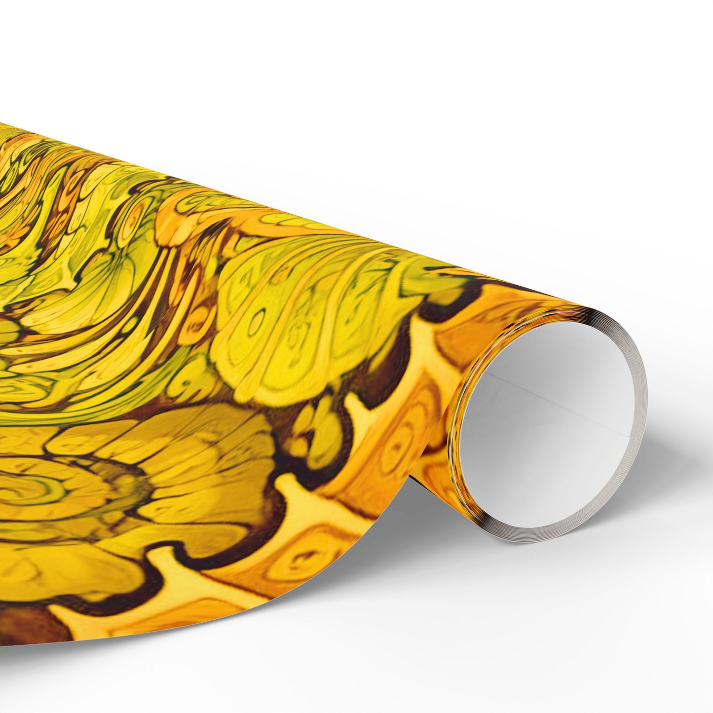 Wrapping Paper - Tropical Gift Wrap for All Occasions, 3 Sizes/2 Finishes / Seahorses, Yellow