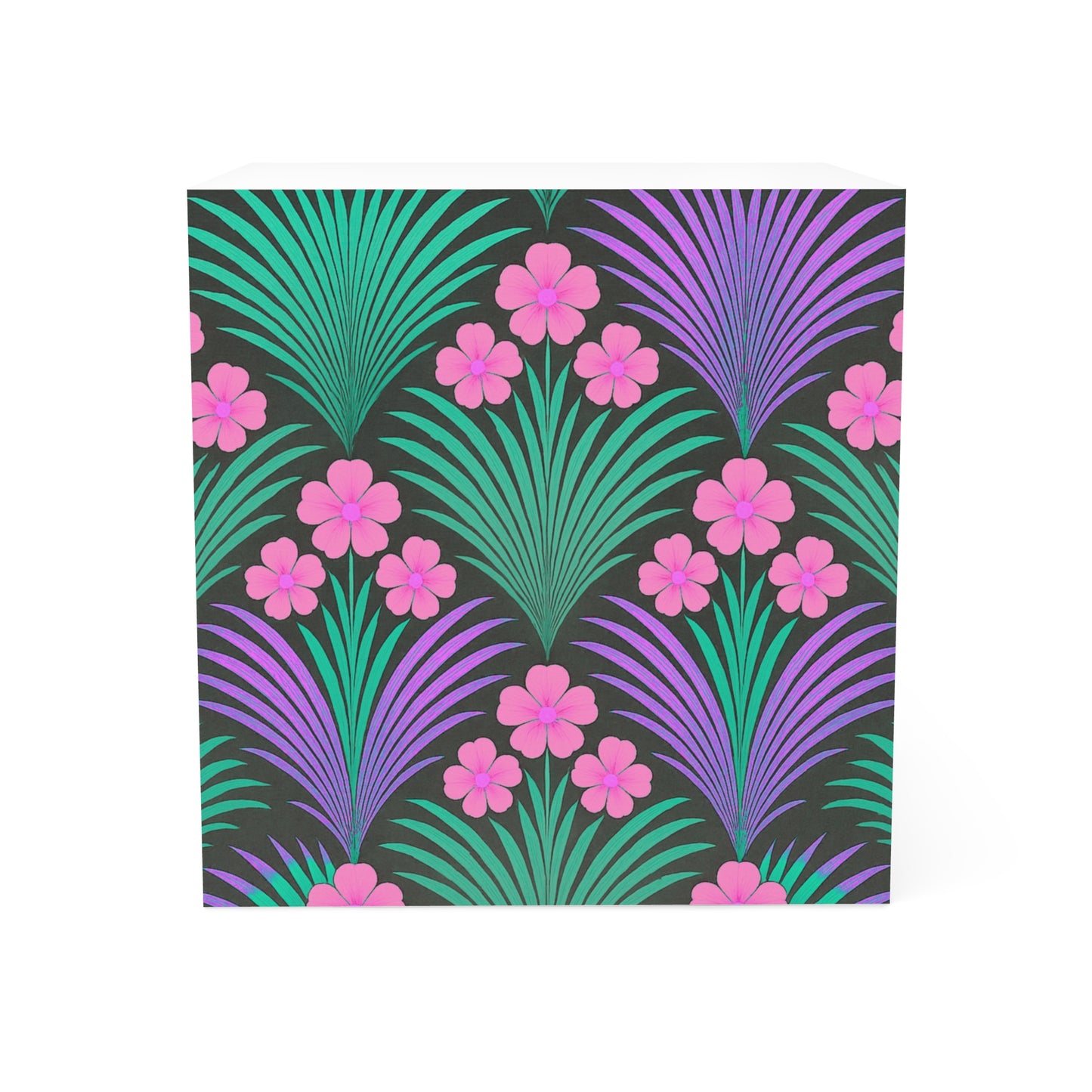 Note Cube - Midnight Hibiscus Deco/Pink