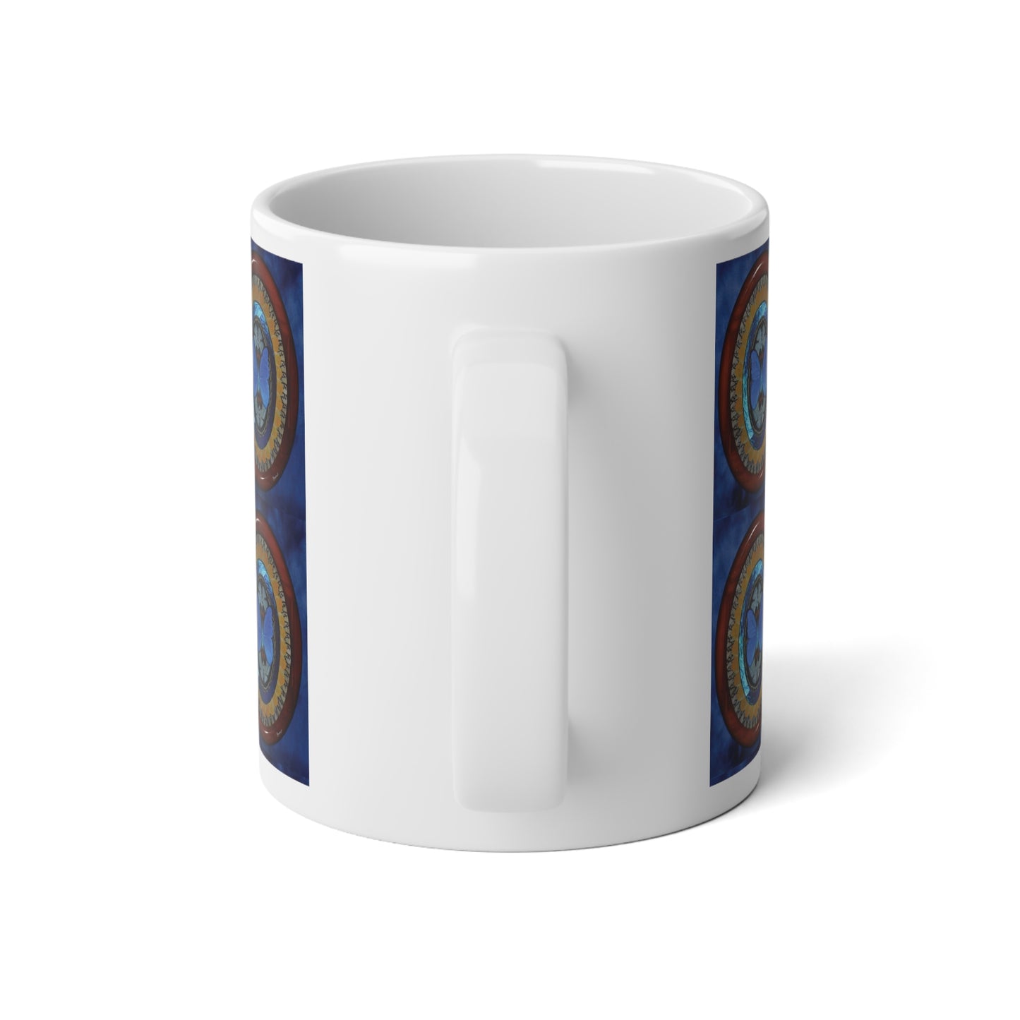 Jumbo Mug, 20oz, Vintage Butterfly Wing Wall Art | Tropical Coffee Cup