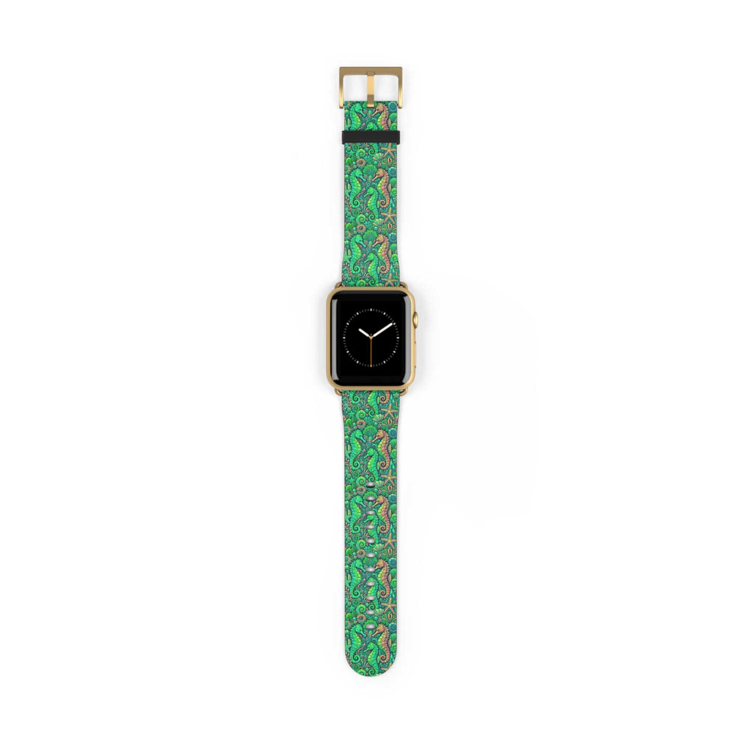 Apple Watch Band - Tropical Seahorse Trio, Lime Green