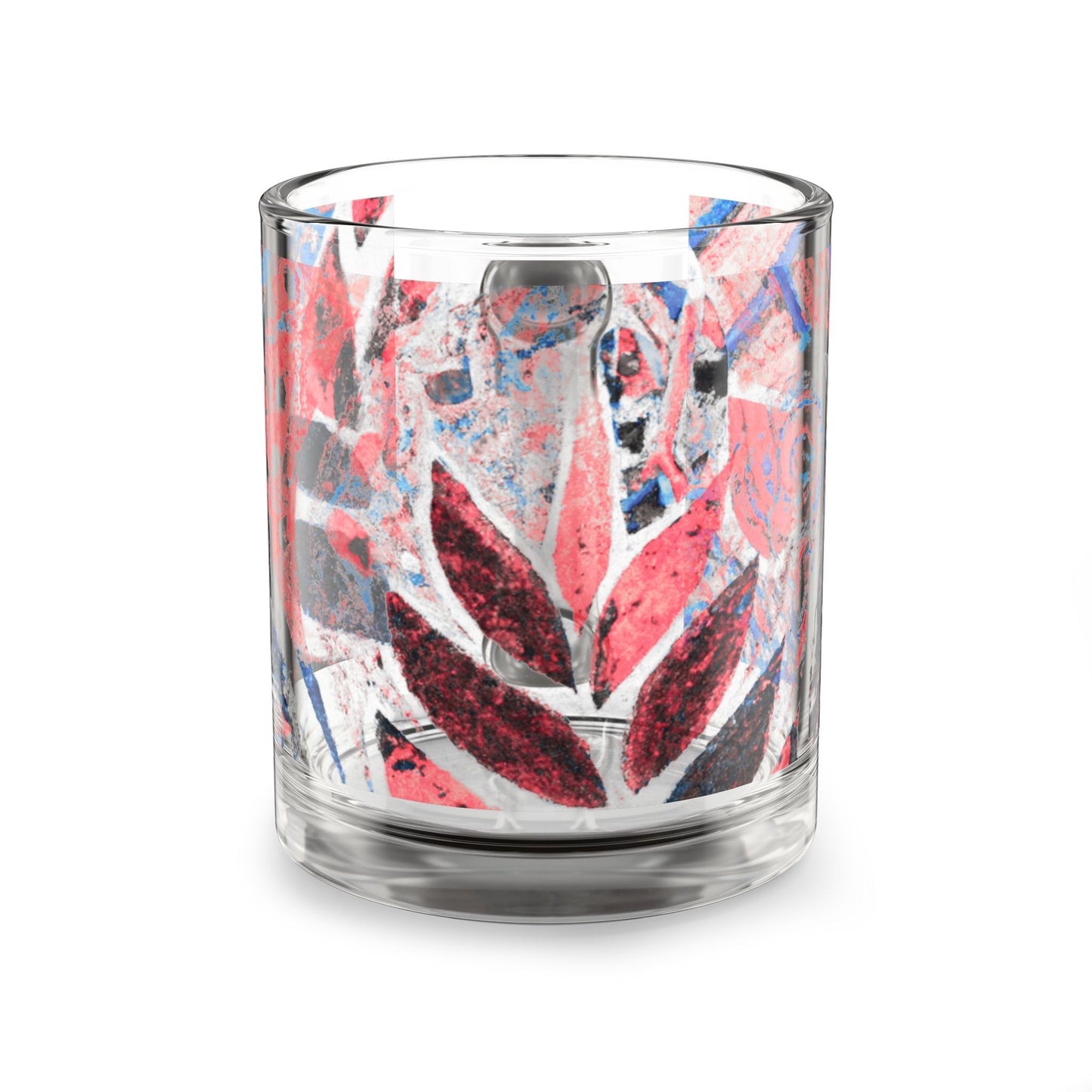 Tropical Glass Mug - 10oz Coffee Cup / Amazon Whimsy, Red