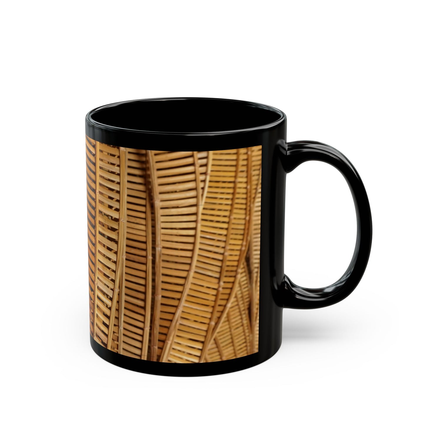 Natural Bamboo Flow Black Coffee Mug