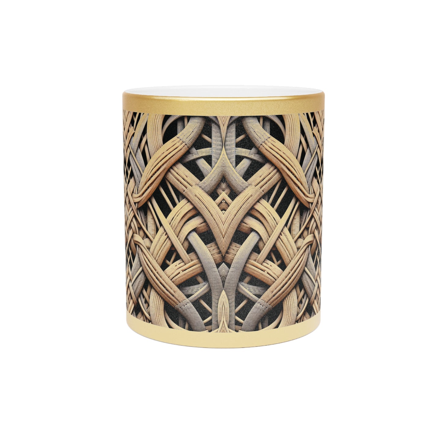 Tropical Metallic Mug, Gold or Silver - Beach Wicker