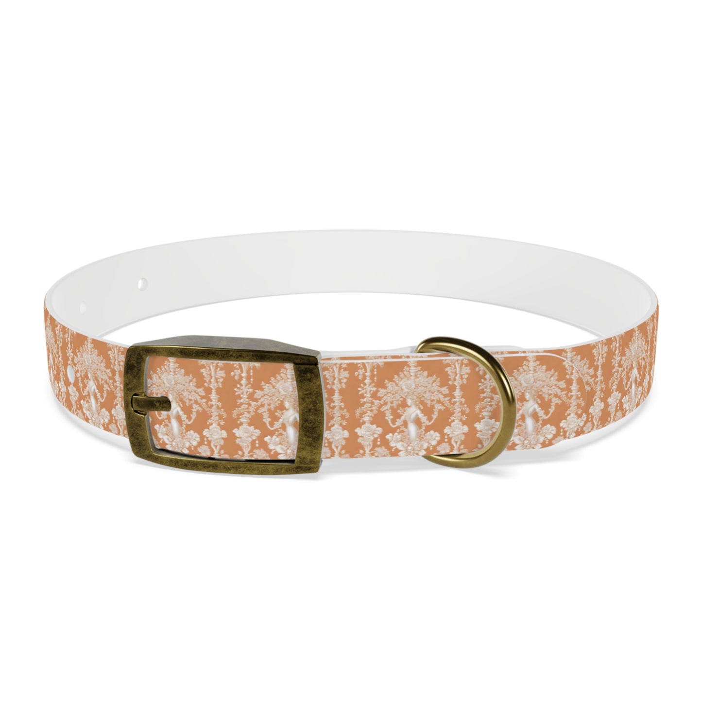 Dog Collar - Pearl Lady Toile, melon