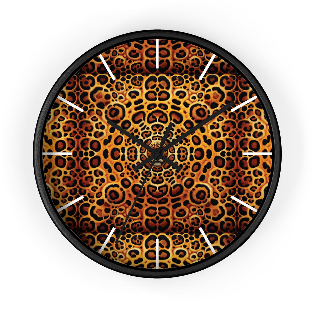 Kaleido Jaguar Spots Wall Clock – Fun Home Decor for Nature Lovers, 6 Variants