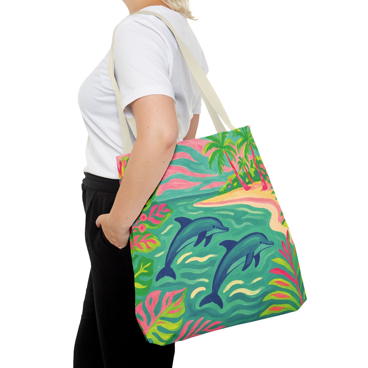 Jumping Dolphins Tote Bag - 3 Sizes