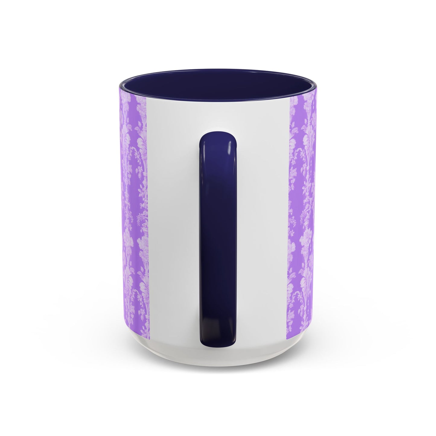 Accent Coffee Mug (11, 15oz), Pearl Lady Toile/Lavender Repeat, Various Colors