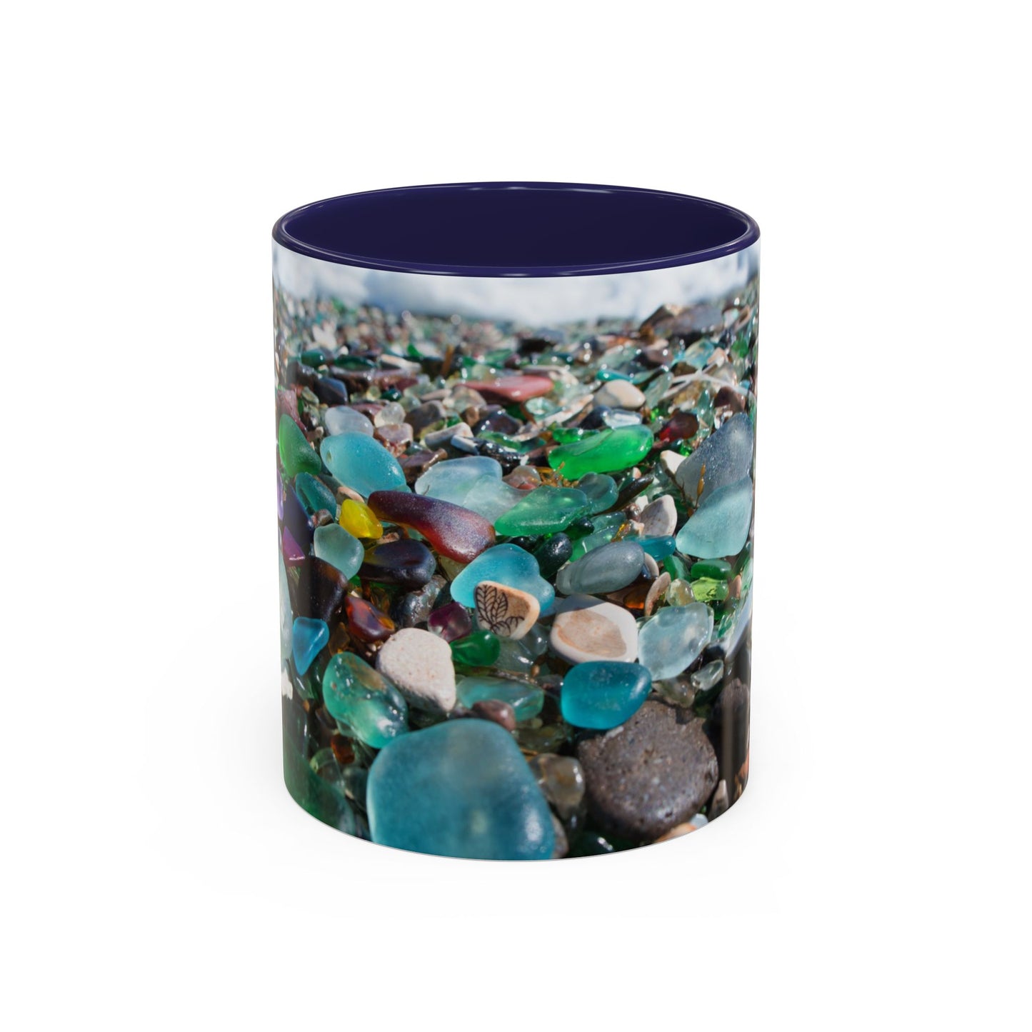 Coastal Accent Coffee Mug | Sea-Inspired Drinkware / Beach Glass Along Shoreline